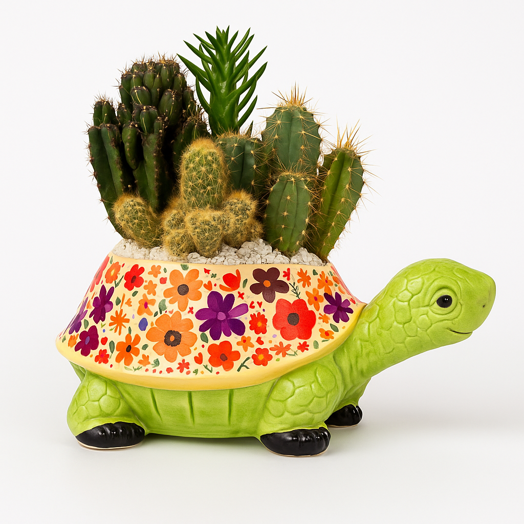 Pianta grassa Tartaruga in ceramica